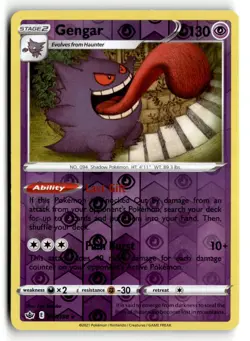 Gengar 057/198 Holo Rare Chilling Reign Pokemon Reverse Holo Near Mint - Image 1