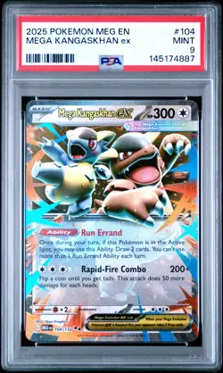 2025 POKEMON MEG EN-MEGA EVOLUTION #104 MEGA KANGASKHAN EX PSA 9 - Image 1