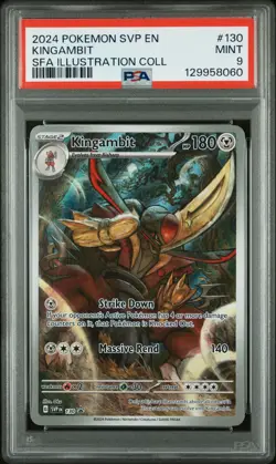 2024 POKEMON SVP PROMO ILLUSTRATION COLLECTION #130 KINGAMBIT PSA 9 - Image 1