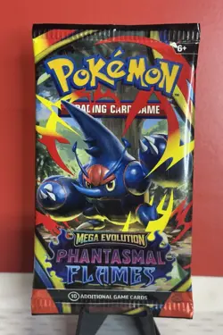 Pokemon TCG Mega Evolution Phantasmal Flames Booster Pack Sealed - Image 1