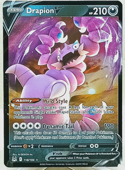 Drapion V 118/196 Ultra Rare SWSH11: Lost Origin Pokemon TCG NM - Image 1