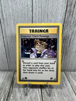 1999 Pokemon Trainer Imposter Oak's Revenge Team Rocket 1st Edition 76/82 LP/NM - Image 1
