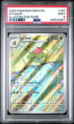 2023 POKEMON MEW EN-151 ILLUSTRATION RARE #167 IVYSAUR PSA 9 - Image 1