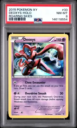 2015 POKEMON XY ROARING SKIES #33 DEOXYS-HOLO PSA 8 - Image 1