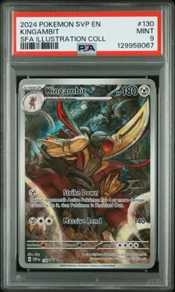2024 POKEMON SVP PROMO ILLUSTRATION COLLECTION #130 KINGAMBIT PSA 9 - Image 1