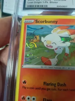 SWIRL CGC 9.5 Scorbunny SWSH244 POKEMON Black Star Promo Cosmos Holo - Image 3