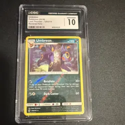 Pokemon Umbreon 120/214 Lost Thunder 2018 CGC 10 Reverse Holo - Image 1