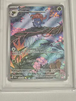 2023 POKEMON OBF EN-OBSIDIAN FLAMES ILLUSTRATION RARE #198 GLOOM PSA 10 - Image 2