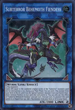Yu-Gi-Oh! Subterror Behemoth Fiendess Super Rare CIBR-EN098 - Image 1