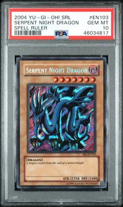 2004 Yugioh SRL-103 Spell Ruler Serpent Night Dragon PSA 10 - Image 1