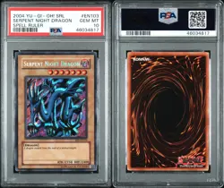 2004 Yugioh SRL-103 Spell Ruler Serpent Night Dragon PSA 10 - Image 3