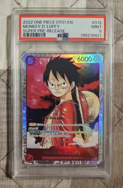 2022 ONE PIECE SUPER PRE-RELEASE #012 MONKEY D. LUFFY PSA 9 - Image 1