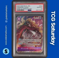 2023 ONE PIECE JAPANESE VINSMOKE JUDGE OP06 ALTERNATE ART #062 PSA 10 - Image 1