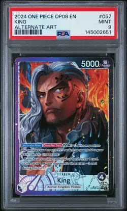 2024 ONE PIECE OP08-TWO LEGENDS ALTERNATE ART #057 KING PSA 9 - Image 1