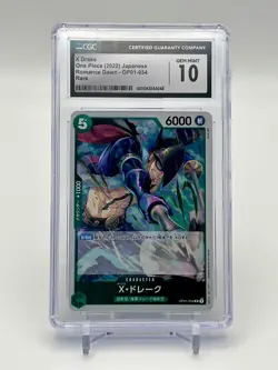 X.Drake 2022 One Piece Rare OP01-054 Romance Dawn Japanese CGC 10 - Image 1