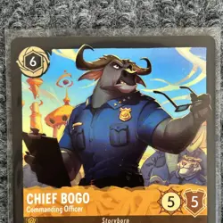 Disney Lorcana Reign of Jafar Chief Bogo Commanding Officer 18/204 Legendary NM - Image 3