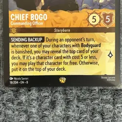 Disney Lorcana Reign of Jafar Chief Bogo Commanding Officer 18/204 Legendary NM - Image 4