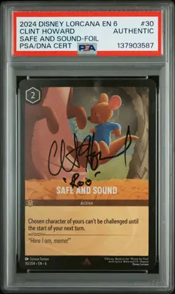2024 DISNEY LORCANA CLINT HOWARD SIGNED FOIL SAFE AND SOUND PSA AUTH AUTO AUTH - Image 1