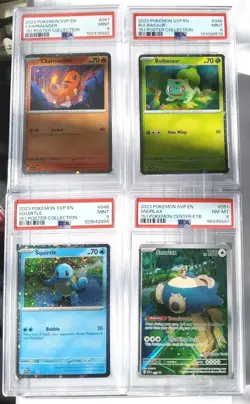 SNORLAX 151 Pokemon Center Stamp ETB, PSA 8, With 151 Poster Collection Cards - Image 1