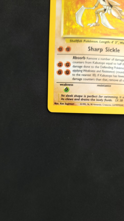 Pokemon TCG Kabutops 9/62 Fossil Set Rare Holo Vintage Card WOTC 1999 LP/NM - Image 5