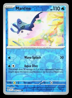 Mantine 040/191 Surging Sparks NM Reverse Holo Pokemon Card TCG - Image 1