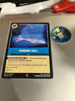 Disney Lorcana Fishbone Quill Item Card 168/204 The First Chapter X2 - Image 1