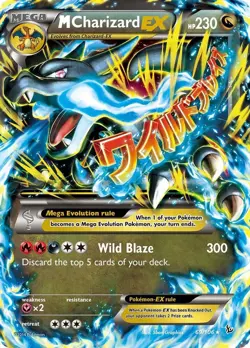Pokemon M Charizard EX 69/106 Flashfire Ultra Rare Holo 230 HP English Card - Image 1
