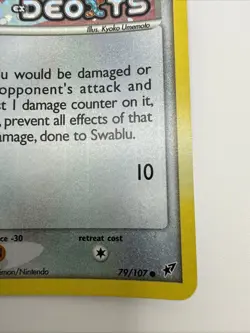 Swablu 79/107 EX Deoxys Reverse Holo Common Stamped Pokemon Card - Image 5