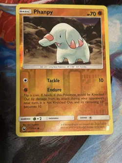 2x Phanpy 72/168 Non-holo & Reverse Holo Celestial Storm S&M Pokemon TCG Card NM - Image 3