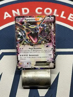 Pokemon Rayquaza EX Promo XY69 Holo LP Dragon Basic Card 2015 - Image 1