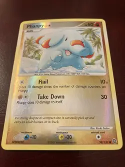 Phanpy 98/132 Secret Wonders Reverse Holo 2007 Pokemon TCG Card LP - Image 2