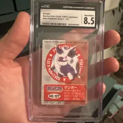 CGC 8.5 Pokemon Bandai Gengar Kids Cards New Pokemon Kids 2 #127 1997 RARE - Image 1