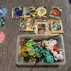 Lot of 20 Bakugan Battle Brawlers Trading Cards and Figures Collectible Toys - Image 1