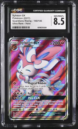 CGC 8.5 Sylveon GX Guardians Rising 140/145 Ultra Rare Holo Pokemon Card - Image 1