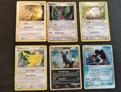 Vintage Pokemon 6 Card Lot - POOR Condition Umbreon Rayquaza Legends EX Holos - Image 1
