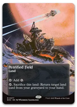 Petrified Field (0077) (Borderless) #77 (NM) Edge of Eternities EOS Magic MTG - Image 1