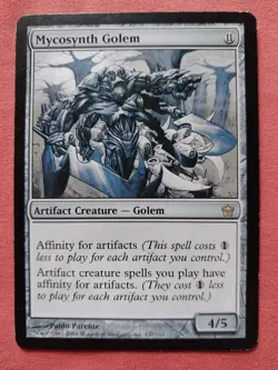 MYCOSYNTH GOLEM MAGIC THE GATHERING RARE COLORLESS MTG WIZARDS OF THE COAST - Image 1
