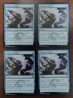 4x Stubborn Denial - MTG Khans of Tarkir - Regular - LP to MP - Playset - Image 1
