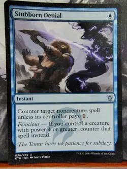 4x Stubborn Denial - MTG Khans of Tarkir - Regular - LP to MP - Playset - Image 2