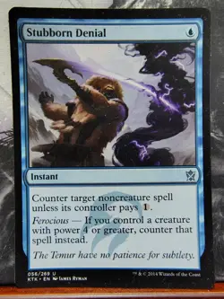 4x Stubborn Denial - MTG Khans of Tarkir - Regular - LP to MP - Playset - Image 4