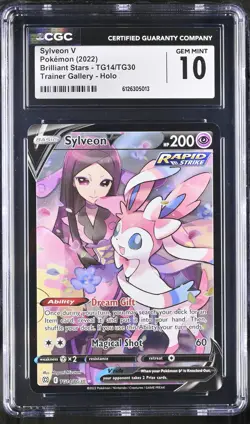 SYLVEON V Brilliant Stars Holo #TG14 CGC 10 Pokemon [Nostalgium] - Image 1