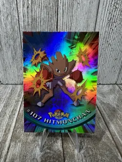 Hitmonchan Topps Blue Logo Pokemon TV Animation Edition Series 2 #107 LP - Image 1