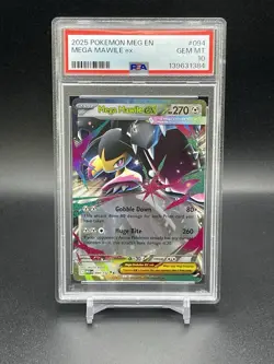 Mega Mawile ex Pokemon Mega Evolution 094/132 PSA 10 Gem Mint Double Rare TCG - Image 1