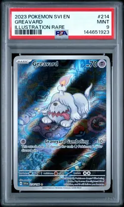 2023 POKEMON SVI EN-SCARLET & VIOLET ILLUSTRATION RARE #214 GREAVARD PSA 9 - Image 1