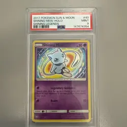 2017 Pokemon Sun & Moon 40 Shining Mew-Holo Legends PSA 9 Mint - 135296631 - Image 1