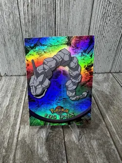 Onix Topps Blue Logo Rainbow Foil Pokemon TV Animation Edition Series 2 95 LP/MP - Image 1
