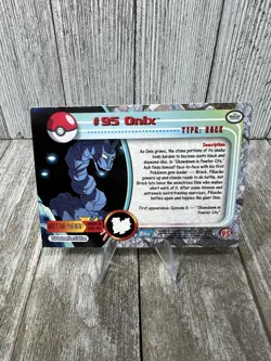 Onix Topps Blue Logo Rainbow Foil Pokemon TV Animation Edition Series 2 95 LP/MP - Image 2