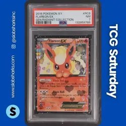 2016 POKEMON XY GENERATIONS RADIANT COLLECTION #RC6/RC32 FLAREON EX PSA 7 - Image 1