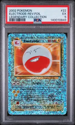 2002 POKEMON LEGENDARY COLLECTION #22 ELECTRODE-REVERSE FOIL PSA 5 - Image 1