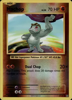 Machop Common XY Evolutions 57/108 Fighting Reverse Holo Pokemon Card - Image 1